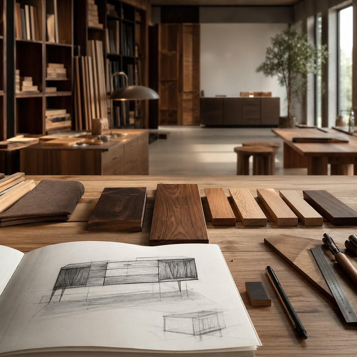 Solid Way bespoke joinery process in the workshop